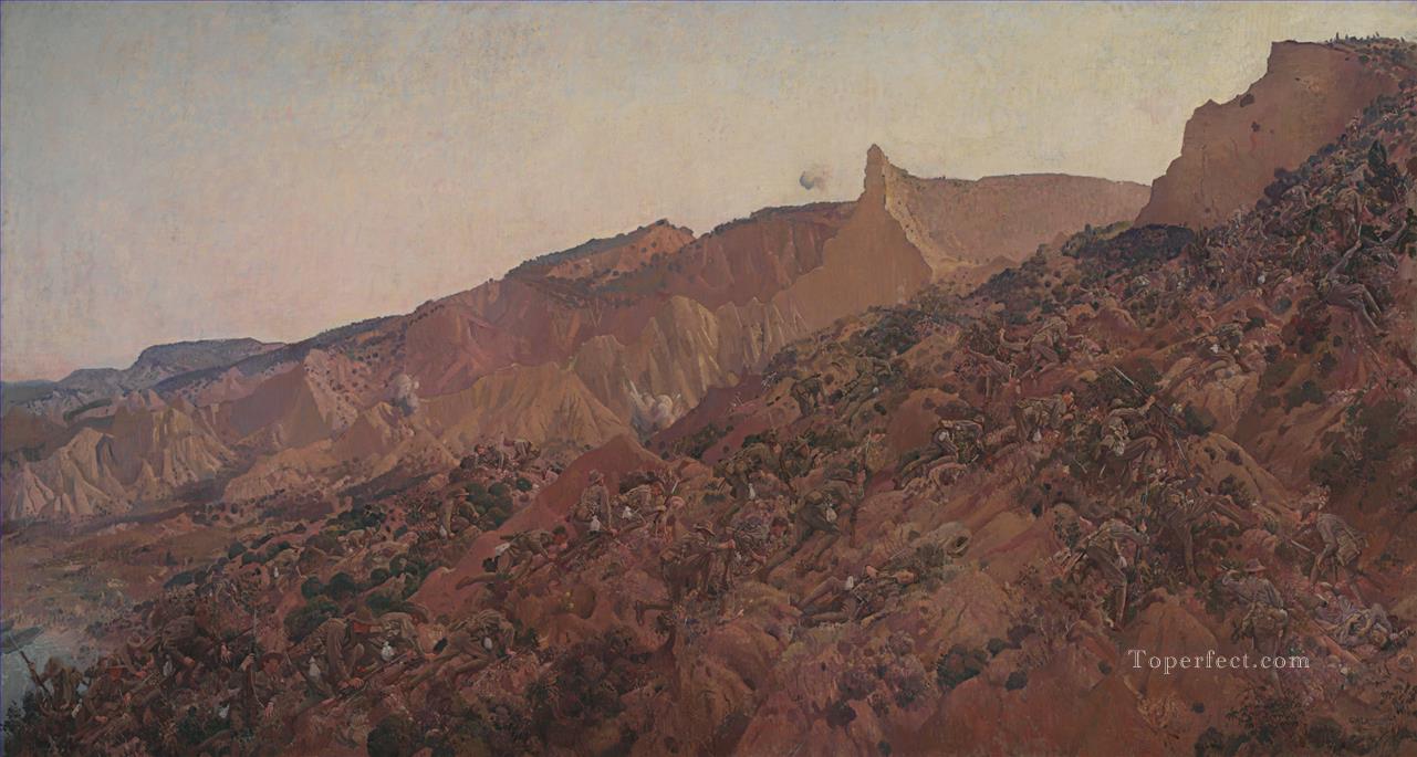 アンザック上陸 1915 ジョージ・ワシントン・ランバート軍事戦争油絵